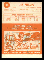 1963 Topps # 41 Jim Phillips Ex-Mint 