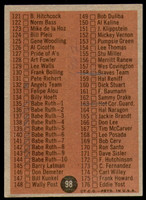 1962 Topps #98 Checklist 89-176 Marked  ID: 234653