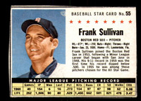 1961 Post Cereal #55 Frank Sullivan Excellent  ID: 280228