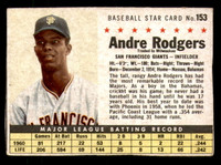 1961 Post Cereal #153 Andre Rodgers Very Good  ID: 280494