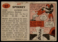 1957 Topps #17 Art Spinney Excellent 