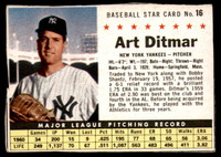 1961 Post Cereal #16 Art Ditmar Excellent  ID: 223943