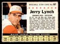 1961 Post Cereal #187 Jerry Lynch Very Good  ID: 280579