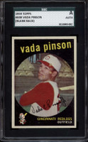 1959 Topps #448 Vada Pinson UER SGC Authentic Blank Back