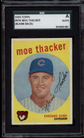 1959 Topps #474 Moe Thacker SGC Authentic Blank Back RC Rookie