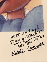 Eddie Carole 11x14 Photo Signed Autograph PSA/DNA Jiminy Cricket Keep Smiling