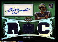 2010 Triple Threads Sam Bradford ROOKIE RC 03/50 Auto GU Jersey 3x Rams