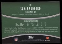 2010 Triple Threads Sam Bradford ROOKIE RC 03/50 Auto GU Jersey 3x Rams