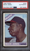 1966 Topps #446 Mack Jones PSA/DNA Signed Auto Braves