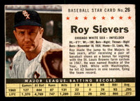 1961 Post Cereal #26 Roy Sievers Very Good  ID: 280140
