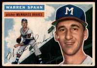 1956 Topps #10 Warren Spahn Very Good  ID: 148477