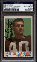 1959 Topps #18 Preston Carpenter PSA/DNA Signed Auto Browns Card