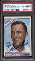 1966 Topps #268 Johnny Blanchard PSA/DNA Signed Auto Braves