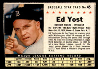 1961 Post Cereal #45 Ed Yost Very Good  ID: 280198