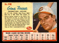 1962 Post Cereal #118 Gene Freese Very Good  ID: 280713