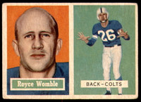 1957 Topps #86 Royce Womble Very Good  ID: 252572