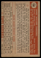 1952 Topps #114 Willard Ramsdell Excellent 