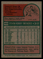 1975 Topps #483 Steve Ontiveros Signed Auto Autograph 