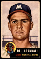 1953 Topps #197 Del Crandall VG-EX 
