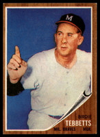 1962 Topps #588 Birdie Tebbetts MG EX/NM High # ID: 111460