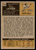1971 Topps #114 Willie Lanier Near Mint RC Rookie