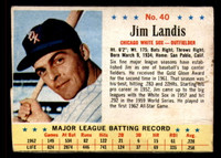 1963 Post Cereal #40 Jim Landis Good  ID: 280889