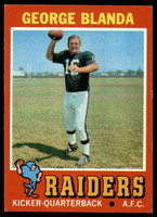 1971 Topps # 39 George Blanda Ex-Mint  ID: 178823