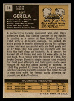 1971 Topps # 14 Roy Gerela Ex-Mint RC Rookie 