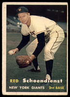 1957 Topps #154 Red Schoendienst Very Good  ID: 134713