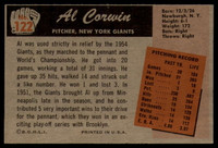 1955 Bowman #122 Al Corwin Near Mint 