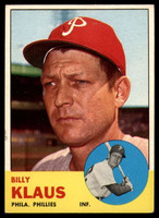 1963 Topps #551 Billy Klaus EX/NM  ID: 113496
