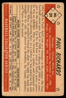 1953 Bowman Color #39 Paul Richards Chicago White Sox Good 