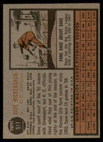 1962 Topps #517 Dave Wickersham Ex-Mint  ID: 170246