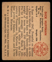 1950 Bowman #53 Dick Huffman Very Good  ID: 142405