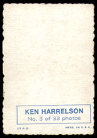 1969 Topps Deckle Edge #3 Ken Harrelson Very Good  ID: 264843