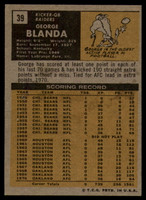 1971 Topps # 39 George Blanda Excellent+  ID: 151959