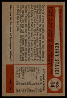 1954 Bowman #14 Jerry Staley Ex-Mint 