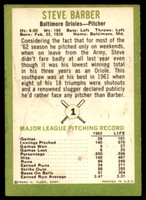 1963 Fleer #  1 Steve Barber Very Good  ID: 169312