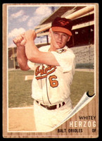 1962 Topps #513 Whitey Herzog Excellent 