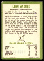 1963 Fleer #21 Leon Wagner EX Excellent 