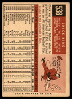 1959 Topps #538 Chick King EX Excellent High Number