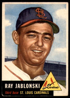 1953 Topps #189 Ray Jablonski Very Good RC Rookie ID: 190378