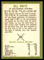 1963 Fleer #63 Bill White EX Excellent  ID: 114924