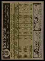 1961 Topps #453 Dick Schofield Near Mint  ID: 156400