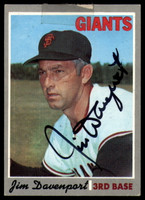 1970 Topps #378 Jim Davenport Signed Auto Autograph 