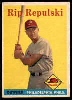 1958 Topps #14 Rip Repulski EX++ Excellent++  ID: 103969