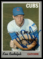 1970 Topps # 46 Ken Rudolph Signed Auto Autograph RC Rookie