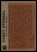 1962 Topps #29 Casey Stengel MG G/VG Good/Very Good 