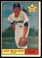 1961 Topps #488 Joe McClain Excellent+ RC Rookie ID: 169028