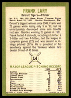 1963 Fleer #14 Frank Lary VG/EX Very Good/Excellent  ID: 114764